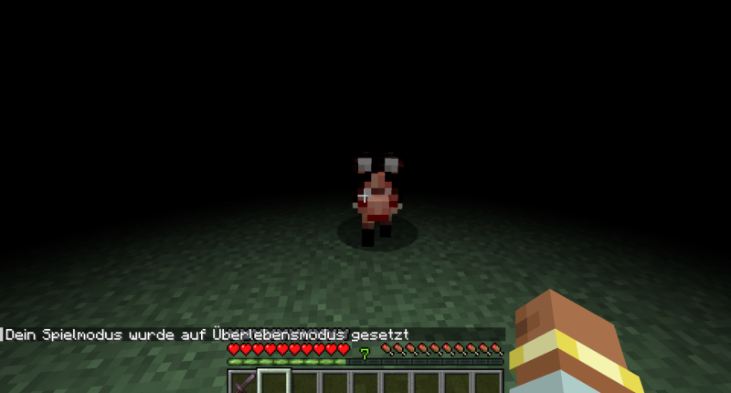 the effect in survival mode when nearby